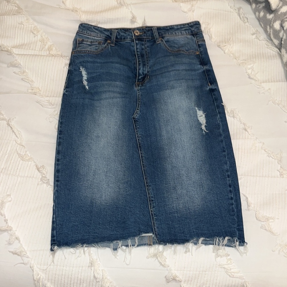 Black Label denim skirt